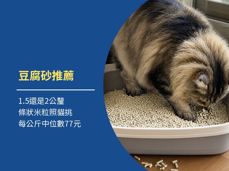 豆腐砂推薦：顆粒1.5還是2公釐？條狀米粒照貓挑